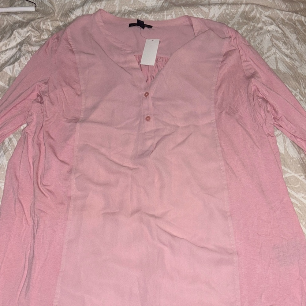 Pink Casual Dress Long Sleeve Blouse